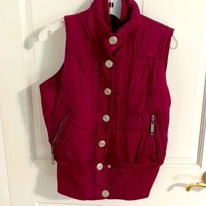 Maurices. Maroon puff vest. Size Large.